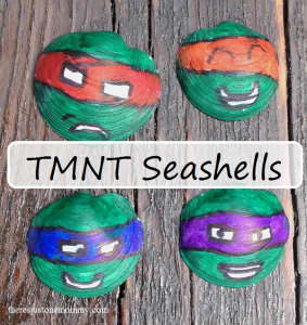 Teenage Mutant Ninja Turtle Seashell craft