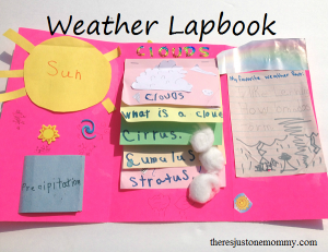 weather lapbook to go with weather unit