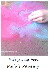 Rainy Day Fun: Puddle Painting