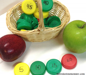 apple themed learning activity for skip counting