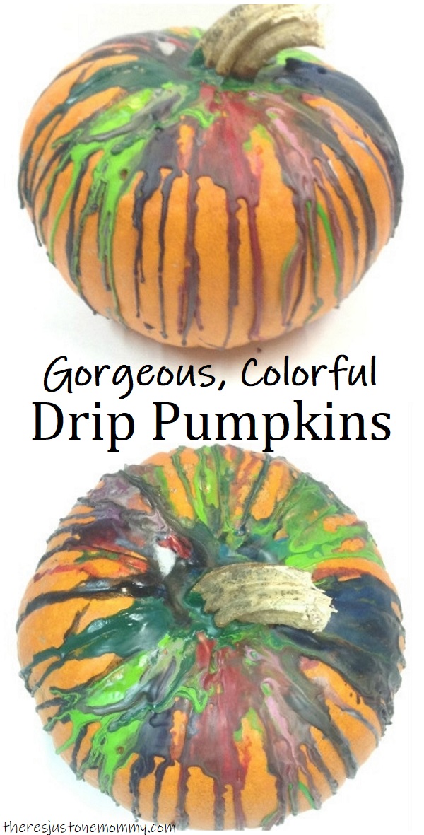 how to decorate pumpkins with melted crayons