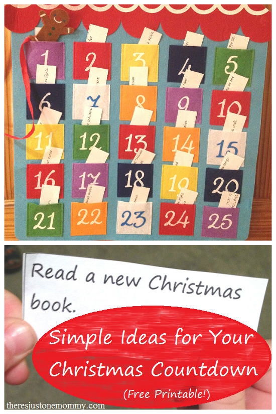 Super simple ideas for your Christmas countdown (Advent calendar) -- free printable