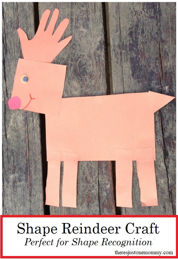 preschool reindeer craft using shapes 