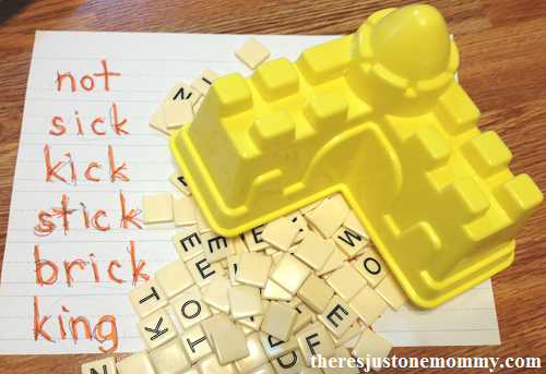 make spelling practice fun with kinetic sand