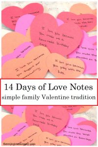 Valentine's Day tradition: leave 14 days of love notes for your kids and spouse