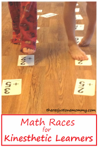 math races -- perfect for kinesthetic learners