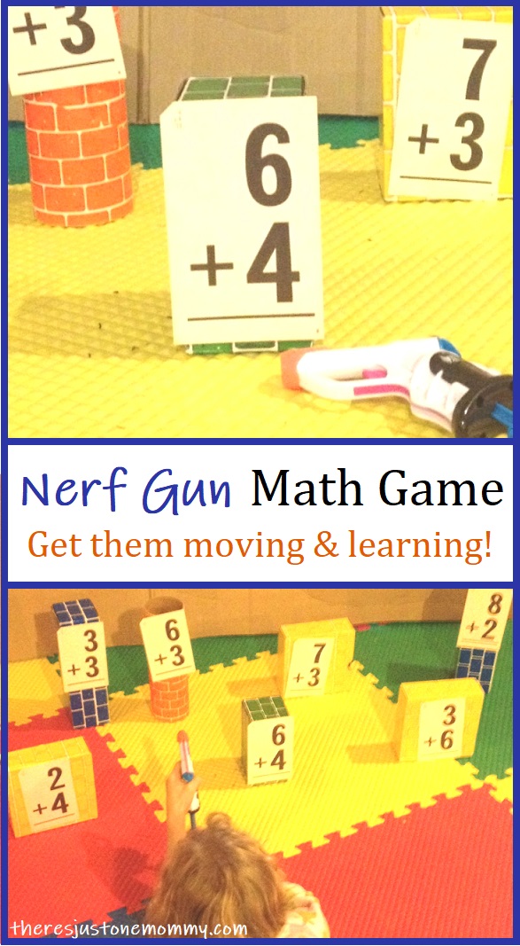 how to use Nerf guns to work on math facts