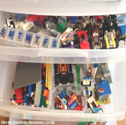 simple Lego storage solution with drawer storage unit