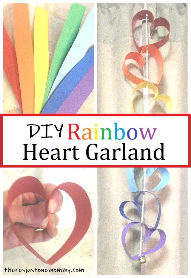 How to make paper heart garland