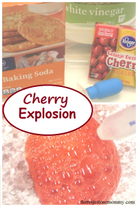 Cherry Explosion -- simple cherry-scented science experiment for kids