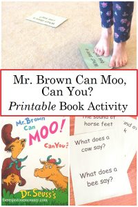 printable Mr Brown Can Moo activities