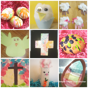 lots of simple kids Easter crafts