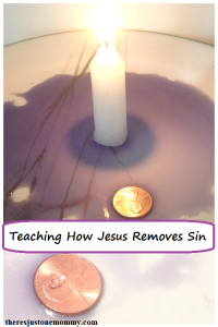 Using the rising water experiment to teach how Jesus removes sin