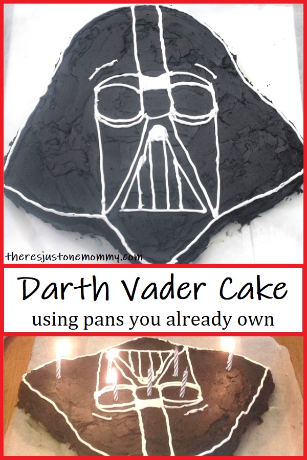how to make a Darth Vader cake with pans you already own