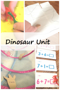 Dinosaur Unit Study -- fun dinosaur activities for preschool, kindergarten, and first grade