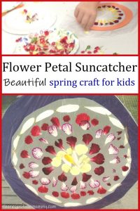 picture of flower petal suncatcher craft