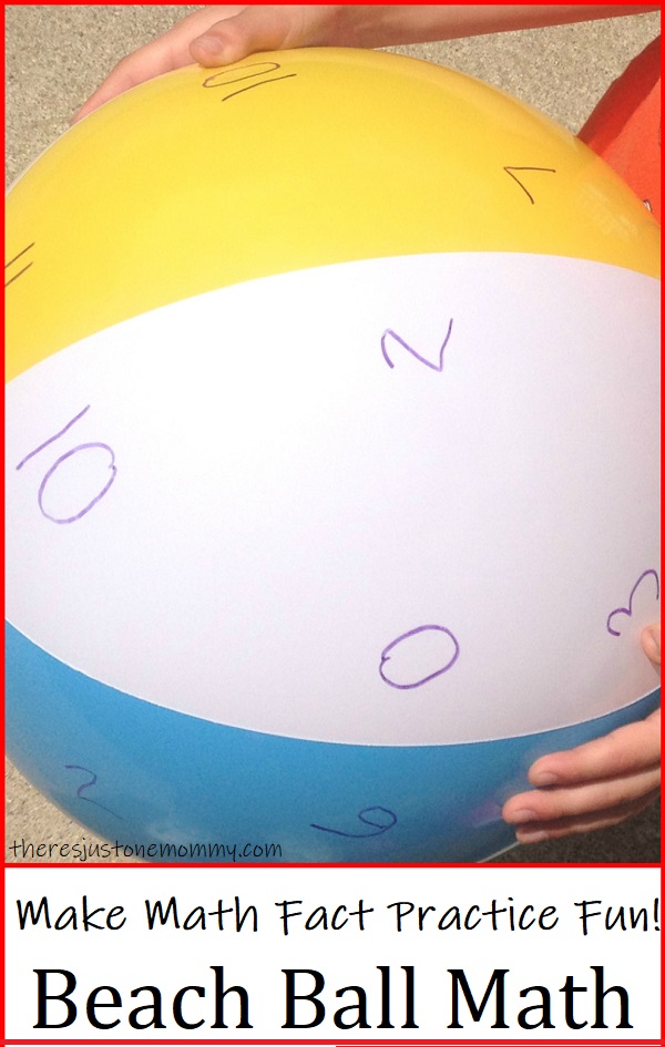 how to make math facts practice fun with a beach ball 