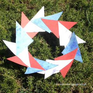 red, white, and blue wreath -- simple 4th of July kids craft