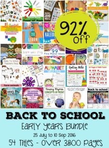 back to school sale -- get 13 awesome Ebooks and tons of printables for homeschool for 92% off the standard price