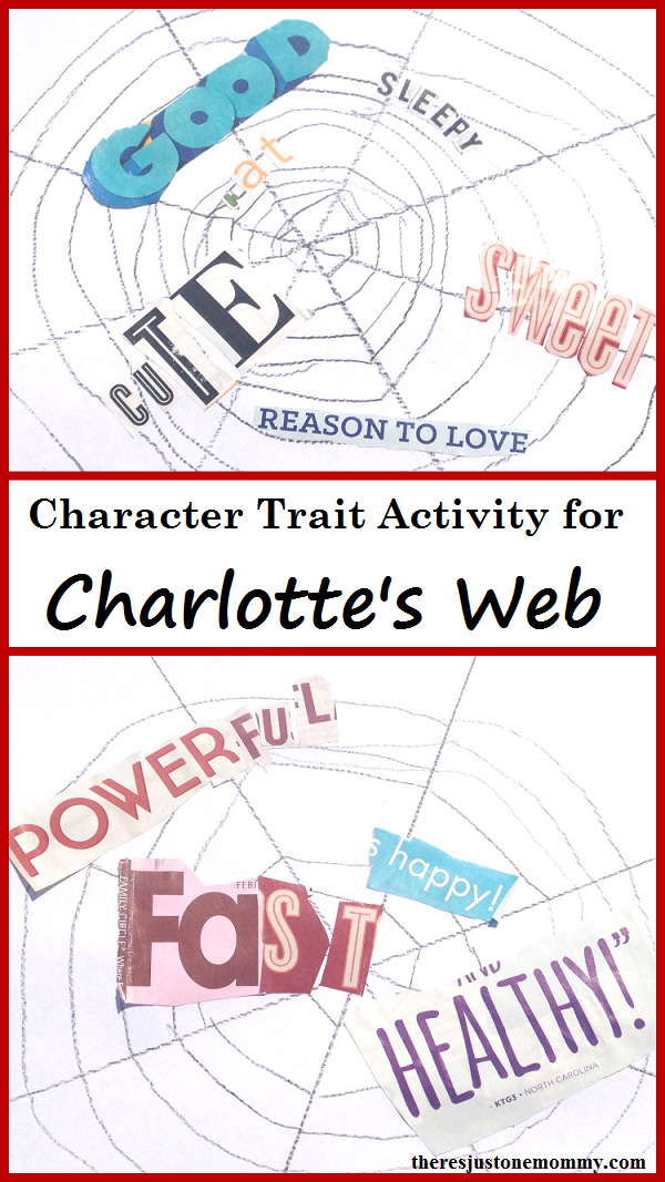Charlotte's Web activity -- explore character traits with this spider web craft for Charlotte's Web