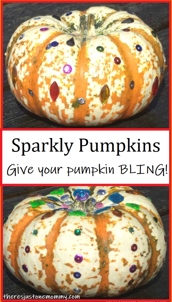 sparkly painted pumpkins