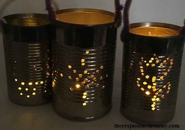 recycled craft: make a tin can lantern; simple kids craft for colonial America unit 