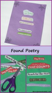 Found Poetry for Kids -- great way to motivate reluctant writers