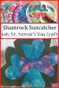 colorful shamrock craft for St. Patrick's Day
