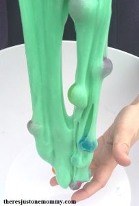 homemade liquid starch slime with water beads