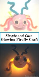 Glowing Firefly Craft for kids: make a firefly that really lights up using a plastic egg; lightning bug craft