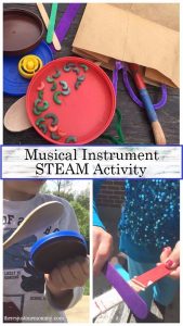 Make your own musical instrument STEM (STEAM) activity for kids