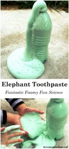 Looking for a fun science experiment for kids? Elephant Toothpaste creates a foamy, fun exothermic reaction that is warm to the touch.