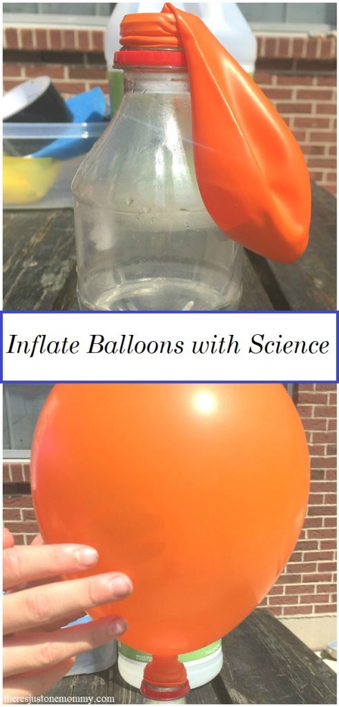 kids science: inflate a balloon experiment 