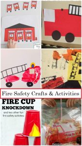 fire safety week crafts and activities -- fire truck crafts and fire safety activities for kids