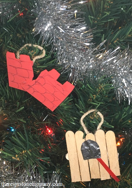 homemade Jesse tree ornaments for Rahab and Joshua