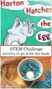 Horton Hatches the Egg activity -- a fun STEM activity for Dr. Seuss book