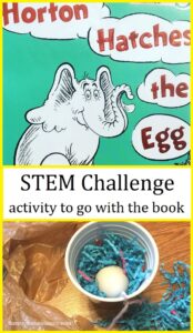 STEM challenge for Dr Seuss's Horton Hatches the Egg