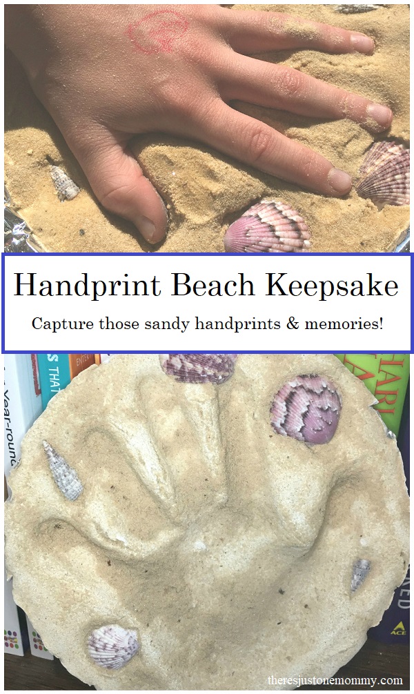 hand print stepping stone -- how to make a sandy handprint for a fun beach vacation keepsake you'll treasure forever