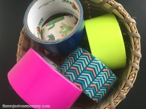 duct tape hack for organizing school supplies
