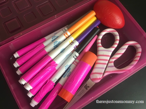 how to use duct tape to organize school supplies
