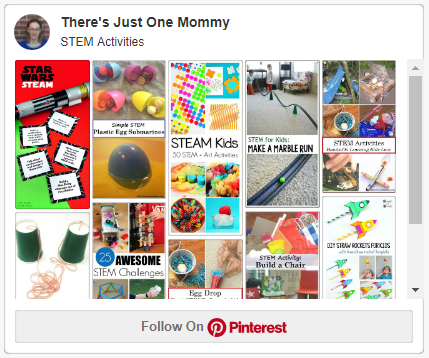 Pinterest board with STEM activities for kids 