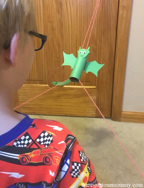 cardboard tube flying dragon STEM activity for kids 