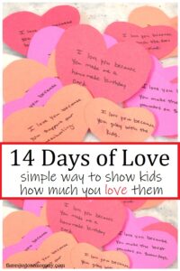 paper heart Valentines love notes for kids