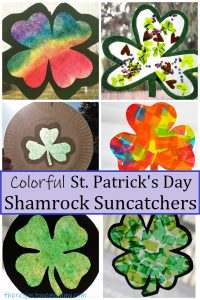 shamrock suncatchers for St. Patrick's Day