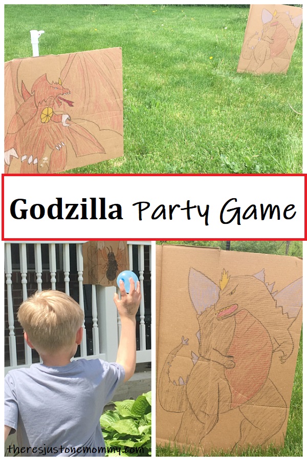 kids Godzilla birthday party game