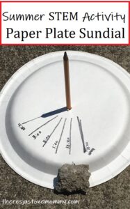paper plate sundial craft