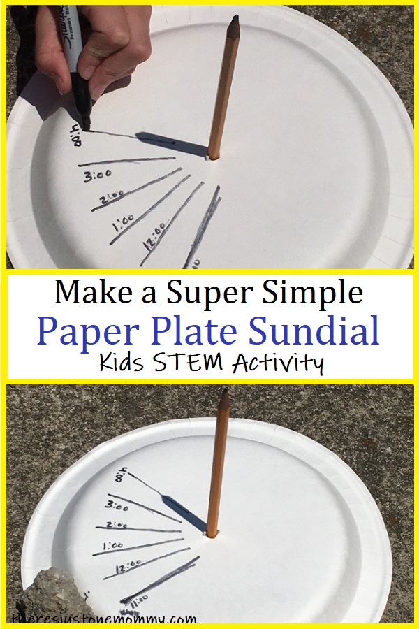 how to make a paper plate sundial