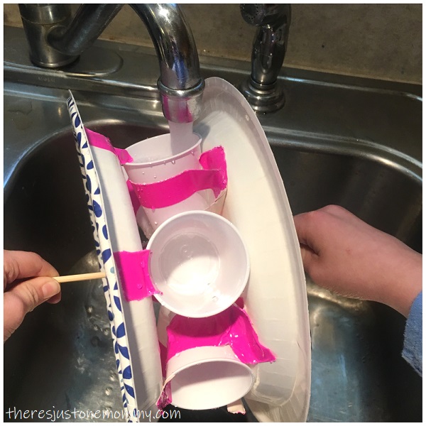 how to make a paper plate water wheel