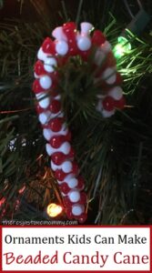 candy cane ornaments made of beads