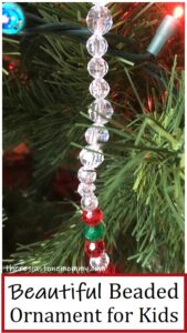 icicle ornament kids can make with beads